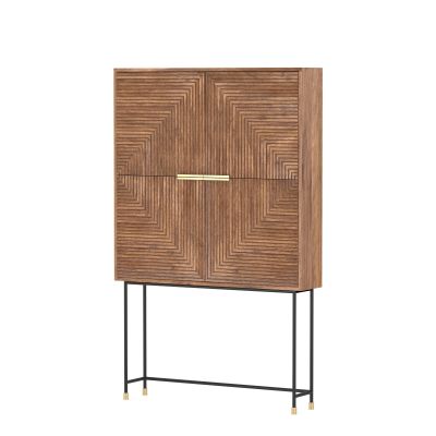 Fluted Cabinet 124x35x194 CMS - FMCB001BRW