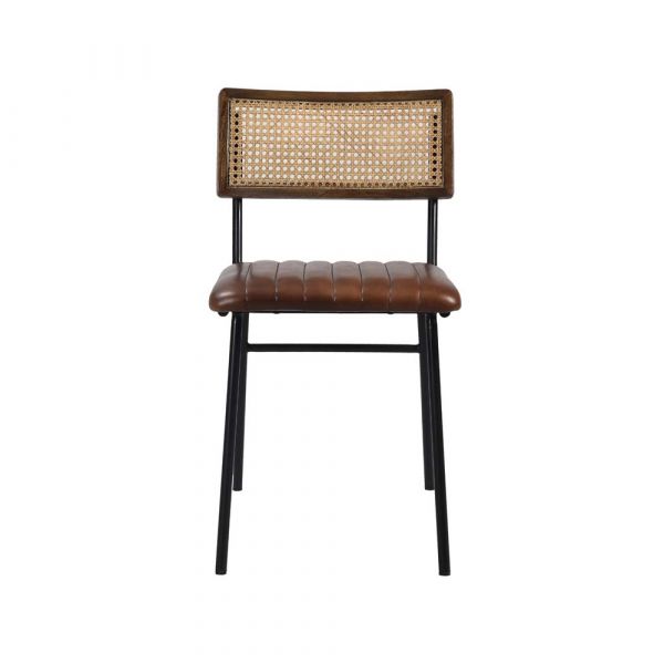 2 Pc Imola Leather Chair Cognac 43x53x77 cms -DLCI009COG