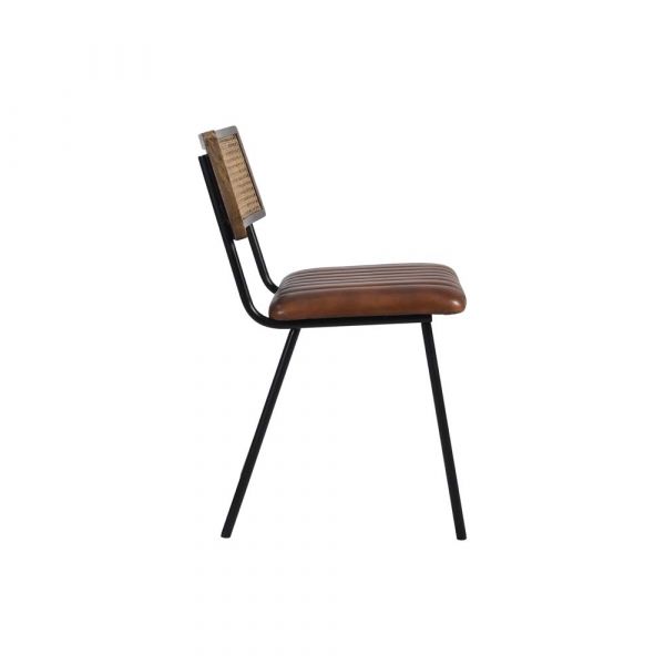 2 Pc Imola Leather Chair Cognac 43x53x77 cms -DLCI009COG
