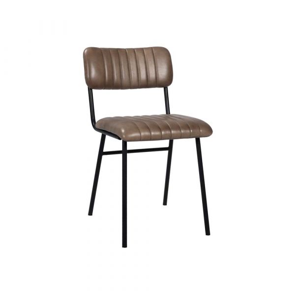 2 Pc Mugello Leather Chair Olive 44x55x80 cms -DLCM012OLV