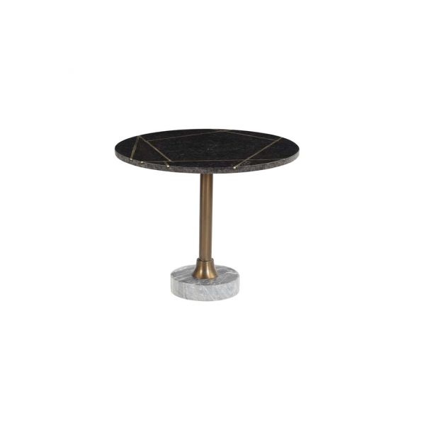 Marriot Side Small Table Marble Top  40x40x50 cms -MCCT012BRB