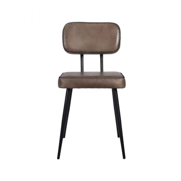 2 Pc InterLagos Leather Chair Olive 42x54x76 cms - DLCI020OLV