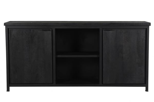 Cod 2 Door Black Sideboard 180x40x85 cms -CMSB001BLC