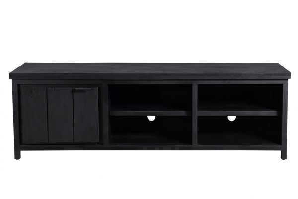 Cod 1 Door Black Tv Unit 160x40x52 cms -CMTV005BLC