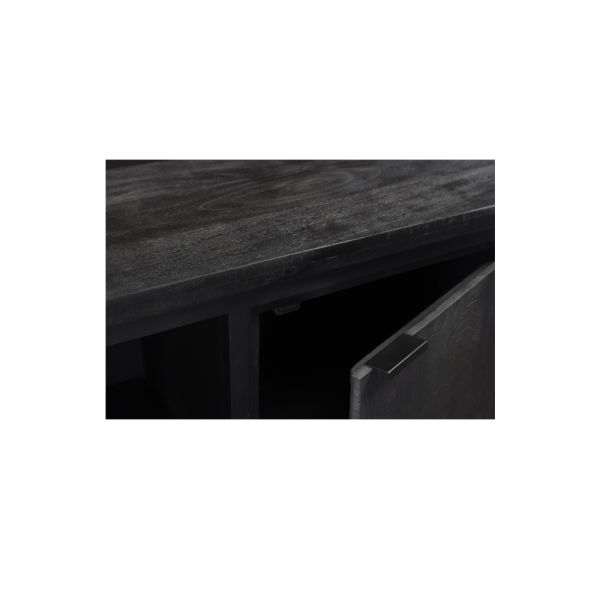 Cod 2 Door Black Sideboard 180x40x85 cms -CMSB001BLC