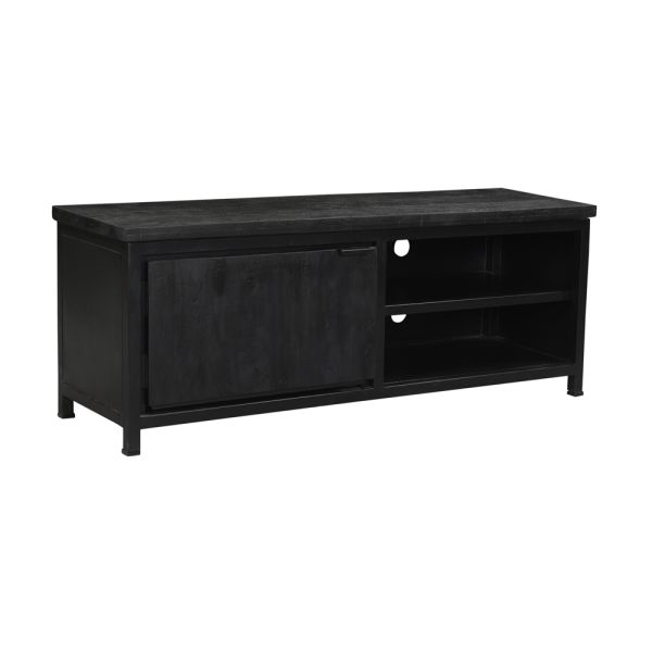 Cod 1 Door Black Tv Unit 140x40x52 cms -CMTV002BLC