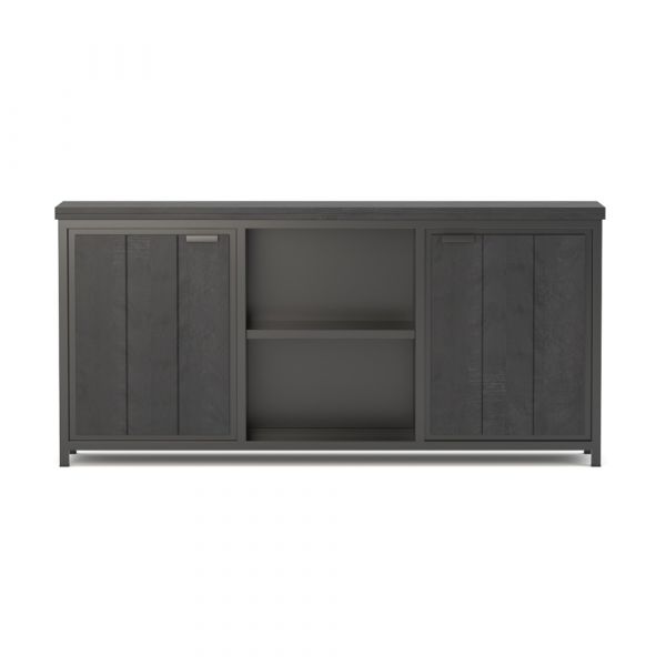 Cod 2 Door Black Sideboard 180x40x85 cms -CMSB001BLC