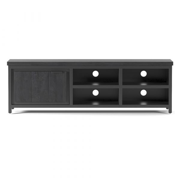 Cod 1 Door Black Tv Unit 160x40x52 cms -CMTV005BLC