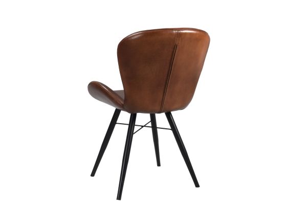 2 Pc Zandvoort Leather Chair Cognac 52x61x86 cms -DLCZ016COG