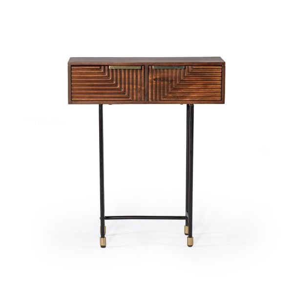 Fluted Side Table 75x25x90cm -FMST001BRW