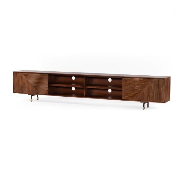 Fluted Large TV unit 270x35x50cm -FMTV001BRW