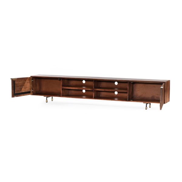 Fluted Large TV unit 270x35x50cm -FMTV001BRW