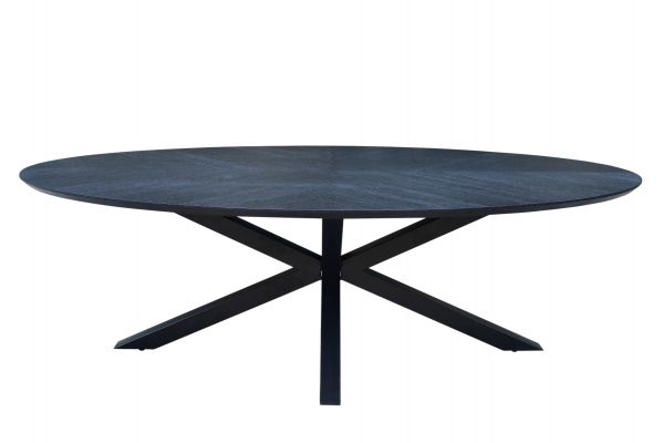 Fort Oval Herring Joint Dining Table Top Only 260x120x4 cms -FOHDT260BLK