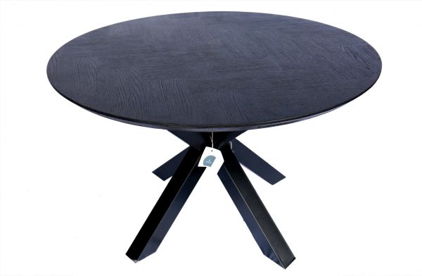 Fort Round Dining Table Top Only - Long Plank 150x150x4 cms  -FRLP150BLK