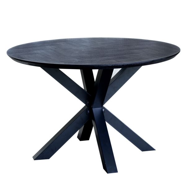 Fort Round Dining Table Top Only - Long Plank 150x150x4 cms  -FRLP150BLK