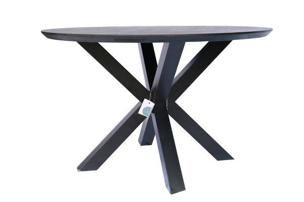 Fort Round Dining Table Top Only - Herring Bone 150x150x4 cms  -FORT150BLK