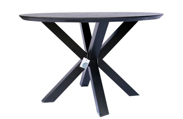 Fort Round Dining Table Top Only - Herring Bone 150x150x4 cms  -FORT150BLK
