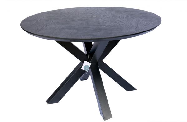 Fort Round Dining Table Top Only - Long Plank 150x150x4 cms  -FRLP150BLK