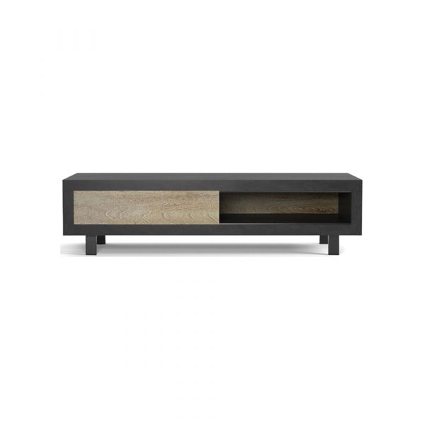 Fort Coffee Table 2 Sliding Door 140x65x36 cms -FOCT004BLK