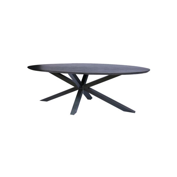 Fort oval Dining Table Top Only 240x120x4 cms -FOOT240BLK