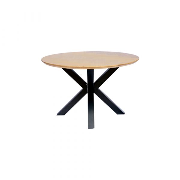 Fort Round Dining Table Top Only- Long Plank 120x120x4 cms -FRLP120NAT