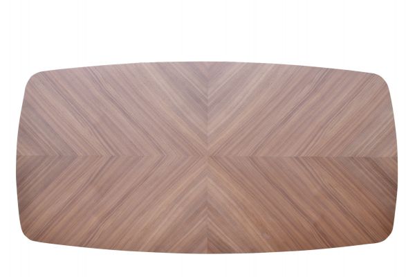 Fort Curved Rectangular Dining Table Top Only Herring Bone 300x120x4 cms -FRHDT300WAL