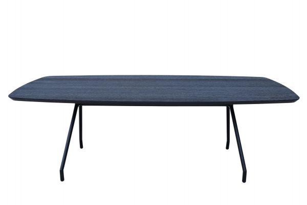 Fort Curved Rectangular Dining Table Top Only Long Planks 300x120x4 cms -FRLDT300BLK