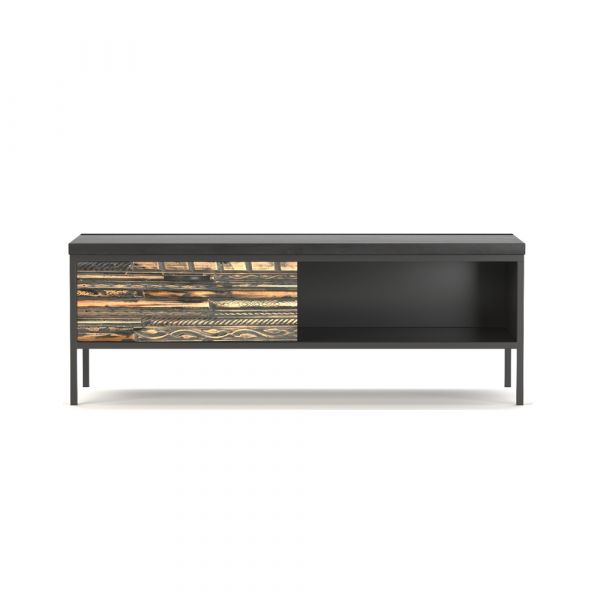 Malibu Coffee Table 2 Doors 120x50x43 cms -MMCT002BLC