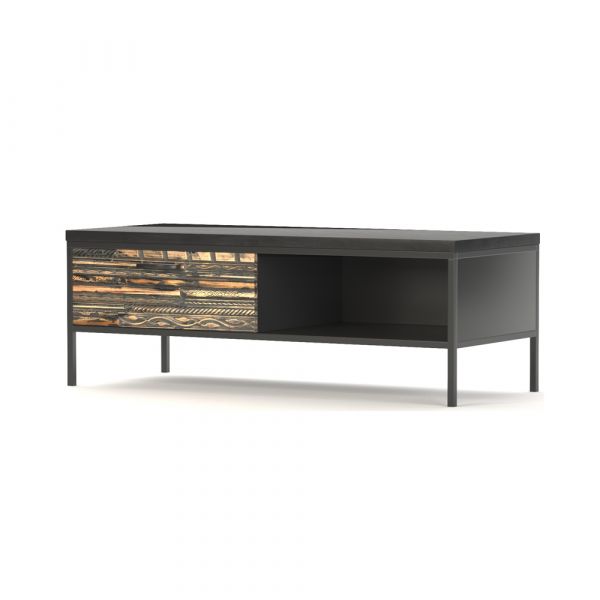 Malibu Coffee Table 2 Doors 120x50x43 cms -MMCT002BLC