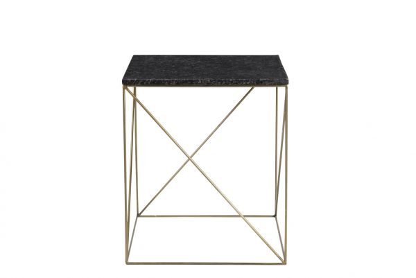 Marriot Medium Side table Marble Top 47x47x54 cms -MCCT024BRB