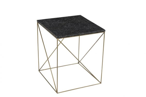 Marriot Medium Side table Marble Top 47x47x54 cms -MCCT024BRB