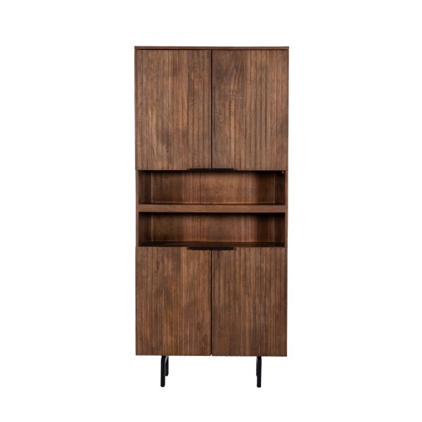 Piano 4 Door Mango Wood Cabinet 90x40x200 cms -PCAM001WAL