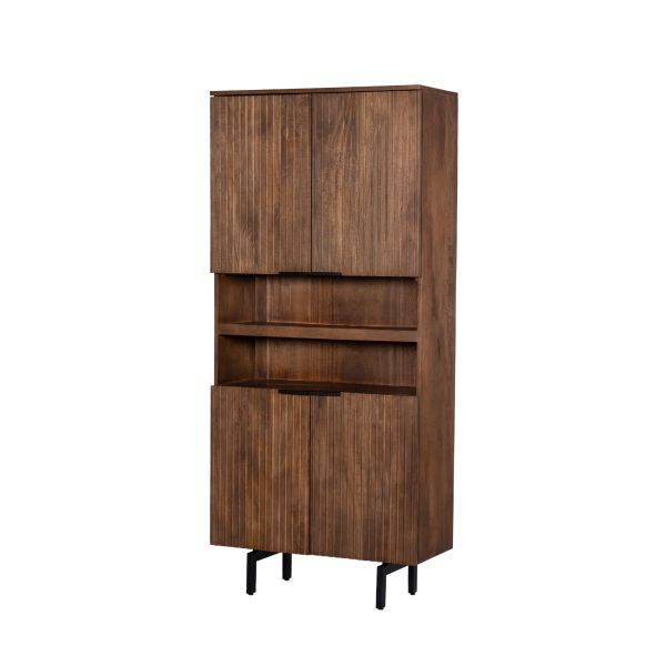 Piano 4 Door Mango Wood Cabinet 90x40x200 cms -PCAM001WAL