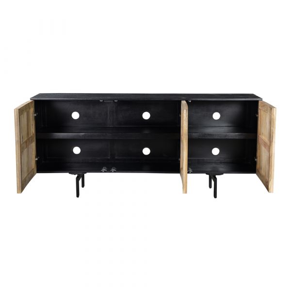 Piano 3 Door Mango Wood Sideboard 180x40x78 cms -PCSB002NAT