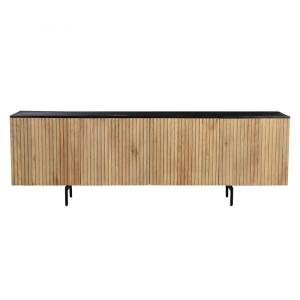 Piano 4 Door Mango Wood Sideboard 240x40x78 cms -PCSB001NAT