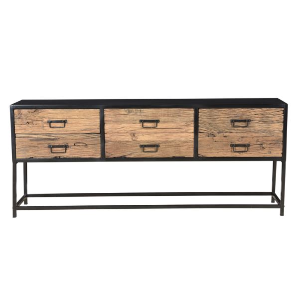 Raw Sideboard 4 Drawer 200x35x83 cms-SBIS003BPC