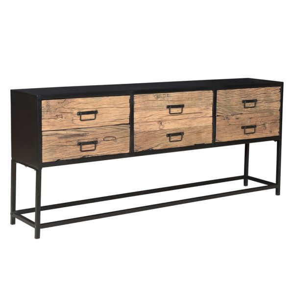 Raw Sideboard 4 Drawer 200x35x83 cms-SBIS003BPC