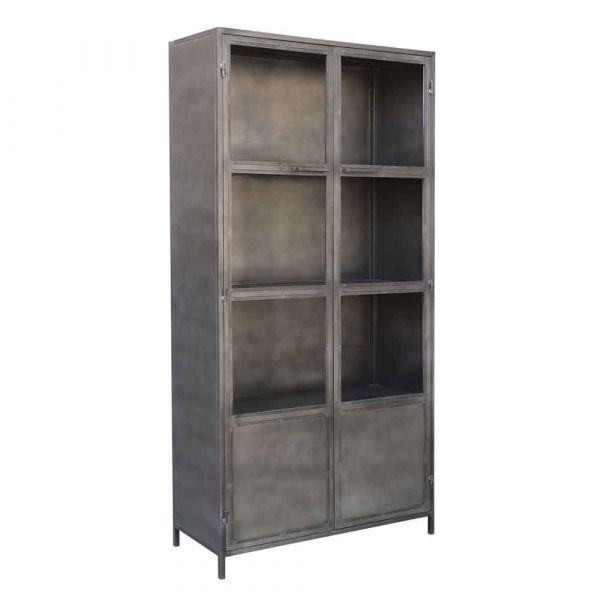 Rough 2 Door Glass Cabinet 100x40x200 cms -CAIG002RP5