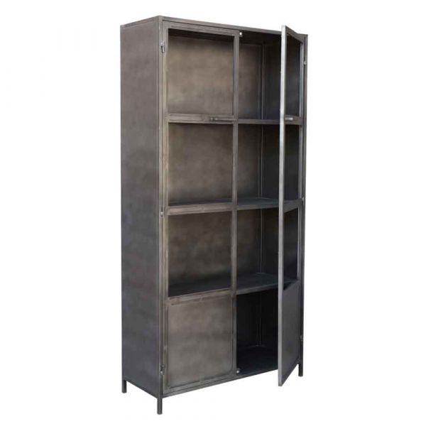 Rough 2 Door Glass Cabinet 100x40x200 cms -CAIG002RP5