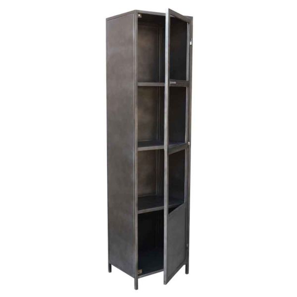 Rough 1 Door Glass Cabinet 50x40x200 cms -CAIG001RP5