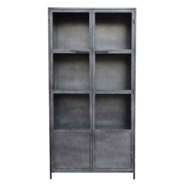 Rough 2 Door Glass Cabinet 100x40x200 cms -CAIG002RP5