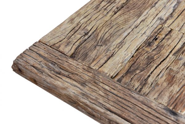 Railway Sleeper Table Top 140x70x4 cms with cast Iron Poot