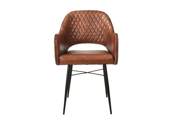 Gasly Leather Chair Cognac 58x60x95 cms -DLCG026COG