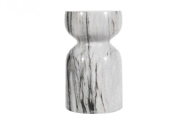 STONE HEDGE END TABLE-FFSH006MRB-28x28x45 cm